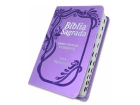 Biblia Sagrada Lilás/ Letra Hipergigante/ Harpa e Corinhos/ Índice Lateral