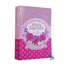 Bíblia Sagrada Lt Hipergigante Harpa - Luxo Laminada Pink