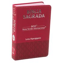 Bíblia Sagrada Luxo NVI Letra Hipergigante Capa Pu Vermelha