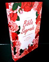Bíblia sagrada mulher letra normal avivada floral sk