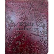 Bíblia Sagrada Mulheres Viviane Martinello NVT Espaço para Anotações Capa Luxo Vinho Floral