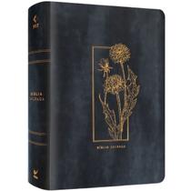 Bíblia Sagrada Mulheres Viviane Martinello NVT Espaço para Anotações Floral Grafite