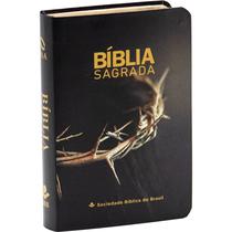 Bíblia sagrada naa edição de bolso capa coroa de espinhos com índice