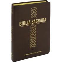 Bíblia Sagrada NAA Letra Normal Índice Marrom Cruz - SBB