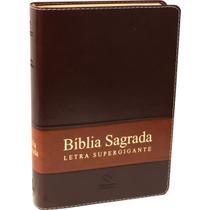 Bíblia Sagrada NAA Letra Supergigante Índice material sintético Marrom