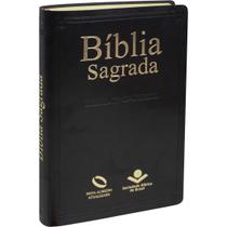 Bíblia Sagrada - Nova Almeida Atualizada - Capa Couro Preta