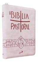 Bíblia Sagrada Nova Pastoral Media Capa Zíper Emborrachada Completa - Paulus Editora