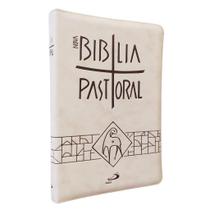 Bíblia Sagrada Nova Pastoral Media Capa Zíper Emborrachada Completa