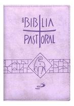 Bíblia Sagrada Nova Pastoral Media Capa Zíper Emborrachada Completa