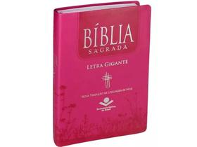 Bíblia Sagrada NTLH Letra Gigante Pink - Luxo SBB