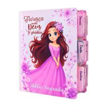Bíblia Sagrada NVAA Evangélica Feminina com Abas Adesivas Fácil Leitura - Floresça Lilás Bíblia Sagrada NVAA Evangélica Feminina com Abas Adesivas Fácil Leitura - Floresça Lilás