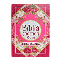 Bíblia Sagrada NVI Capa Dura Edição de Luxo Rosa Geométrica Letra Jumbo Casa Publicadora Paulista