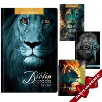 Bíblia Sagrada NVI Capa Dura Letra Normal Leão Pão Diário Cristã Evangélica Gospel Índice Crente Feminina Mulher Homem L - Igreja Cristã Amigo Evangélico