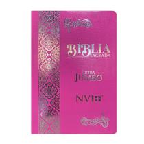 Bíblia Sagrada NVI Letra Jumbo Coverbook Compacta Rosa