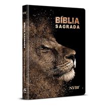 Bíblia sagrada nvi - média capa dura leão dourado