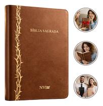 Bíblia Sagrada Nvi -slim -caramelo- Presente Cristão