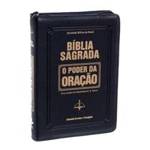 Bíblia Sagrada O Poder da Oração ARC Letra Normal C/Ziper Preta S/Borda