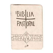 Bíblia Sagrada Pastoral - Bolso - Zíper Creme -