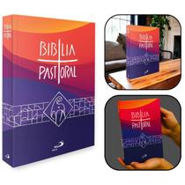 Bíblia Sagrada Paulus Pastoral Colorida Capa Dura
