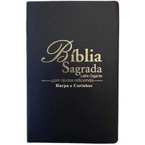 Bíblia Sagrada - Possui LETRAS GIGANTES - Harpa Cristã - Tamanho Grande - Slim Ultra fina - Versão Almeida - Capa Luxo -