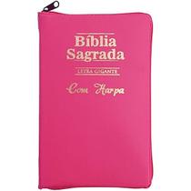 Bíblia Sagrada - Possui LETRAS GIGANTES - Harpa Cristã - Tamanho Grande - Slim Ultra fina - Versão Almeida - Zíper - Índ