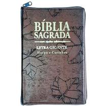 Bíblia Sagrada - Possui LETRAS GIGANTES - Harpa Cristã - Tamanho Grande - Slim Ultra fina - Versão Almeida - Zíper - Índ Bíblia Sagrada - Possui LETRAS GIGANTES - Harpa Cristã - Tamanho Grande - Slim Ultra fina - Versão Almeida - Zíper - Índ