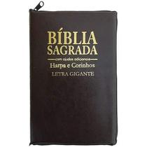 Bíblia Sagrada - Possui LETRAS GIGANTES - Harpa Cristã - Tamanho Grande - Slim Ultra fina - Versão Almeida - Zíper - Índ Bíblia Sagrada - Possui LETRAS GIGANTES - Harpa Cristã - Tamanho Grande - Slim Ultra fina - Versão Almeida - Zíper - Índ
