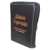 Bíblia Sagrada - Possui LETRAS GIGANTES - Tamanho Grande - Zíper - Índice na Lateral - Preta Bíblia Sagrada - Possui LETRAS GIGANTES - Tamanho Grande - Zíper - Índice na Lateral - Preta