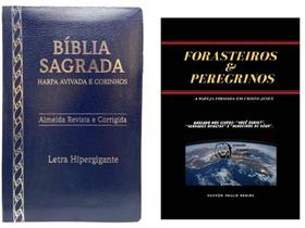 Bíblia Sagrada Preta Capa Coverbook Lt Hiper Gigante CPP com Livro de Estudo