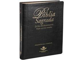 Bíblia Sagrada Preta SBB Letra Extragigante Ara 17x23 Com Índice Lateral, Ajuda E Mapas