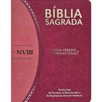 Bíblia Sagrada Slim Grande NVI Letra Grande Pink e Rosa