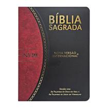 Bíblia Sagrada Slim Grande NVI Letra Grande Preto e Bordo
