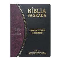 Bíblia Sagrada Slim Large Letra Grande ARC Com Harpa Avivada e Corinhos Bicolor Capa PU Vinho e Preto PDA PJV - CPP Casa Publicadora Paulista Bíblia Sagrada Slim Large Letra Grande ARC Com Harpa Avivada e Corinhos Bicolor Capa PU Vinho e Preto PDA PJV - CPP Casa Publicadora Paulista