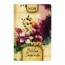 Bíblia Sagrada Slim - NVI - Capa Dura Flores e Folhas