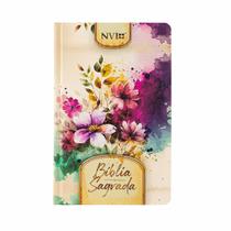 Bíblia Sagrada Slim - NVI - Capa Dura Flores e Folhas