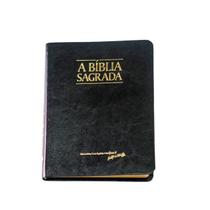 Bíblia Sagrada Slim Pequena - Capa Luxo Preta Glossário - Letra Média - ACF Almeida Corrigida Fiel - SBTB