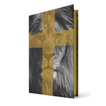 Biblia Sagrada Super Premium NVI Slim Lion Cruz Com Borda Colorida