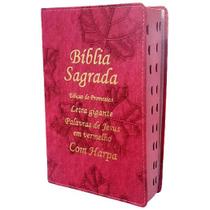 Bíblia Sagrada - Tamanho Grande - Harpa Cristã - Palavras de Jesus em Vermelho - Econômica - Edição Promessas - Versão A