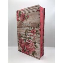 Bíblia Sagrada Tamanho Grande Palavras de Jesus em Vermelho-capa Romantic Couro