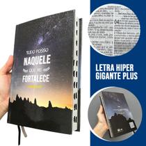 Bíblia Sagrada Tudo Posso Naquele que me Fortalece Letra Hiper Gigante Capa Dura Com Harpa Com Índice Bíblia Sagrada Tudo Posso Naquele que me Fortalece Letra Hiper Gigante Capa Dura Com Harpa Com Índice