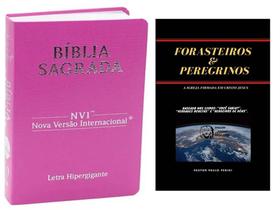 Bíblia Sagrada versão NVI Rosa Lt Hiper Gigante + Livro de Estudo Bíblico
