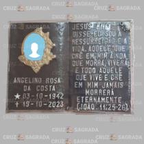 Biblia sem Suporte Túmulo Jazigo Lápide Cemitério com Foto em Alumínio para 1 Pessoa