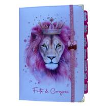 Bíblia Slim Forte e corajosa com harpa Abas Adesivas Capa dura acolchoada + elastico rosa