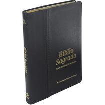 Bíblia Slim Ultrafina Versão NAA Nova Almeida Atualizada Capa de Couro Legítimo SBB Letra Grande cor Preta sem Índice