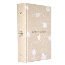 Bíblia The Purpose Book A21 Espaço para anotações Capa tecido Flores