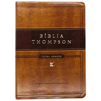 Bíblia Thompson - AEC - Letra Grande - CP Luxo Marrom Claro e escuro c/ índice - VIDA