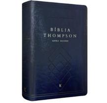 Bíblia Thompson AEC Letra Grande luxo azul e preta - VIDA