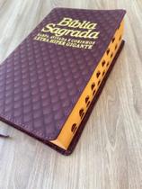 Biblia vinho xadrez Letras Grandes Evangélica Com Harpa E Corinhos Indice