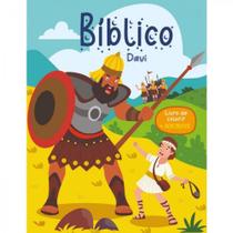 Bíblico davi - livro de colorir com adesivos - PÉ DA LETRA