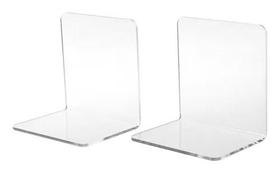 Bibliocanto Cristal Suporte Apoio Livro Aparador Lateral Par